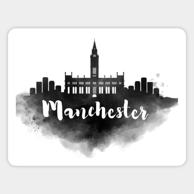 Manchester watercolor Magnet by kursatunsal